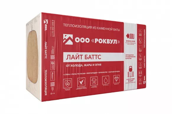 Rockwool Лайт Баттс Плита (1000х600х100 мм) 5 шт